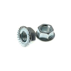 Flanged M4 Serrated wheel nuts