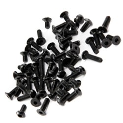 Titanium screw set black V10 (72)